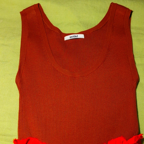 Orange & Brown Dress - Picture 3 of 3